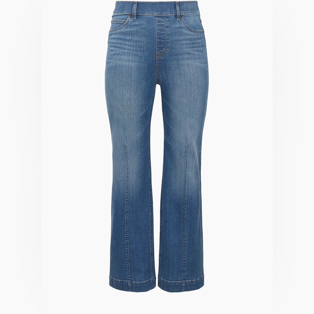 Spanx 20407R Seamed-Front Wide-Leg Jeans Size Small